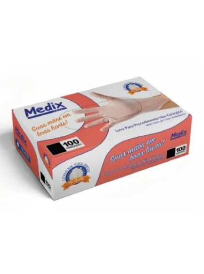 Luva de procedimento Vinil Com Pó Medix 