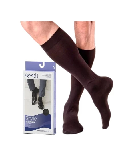 Meia 190B 15-20mmHg AD Panturrilha Marrom