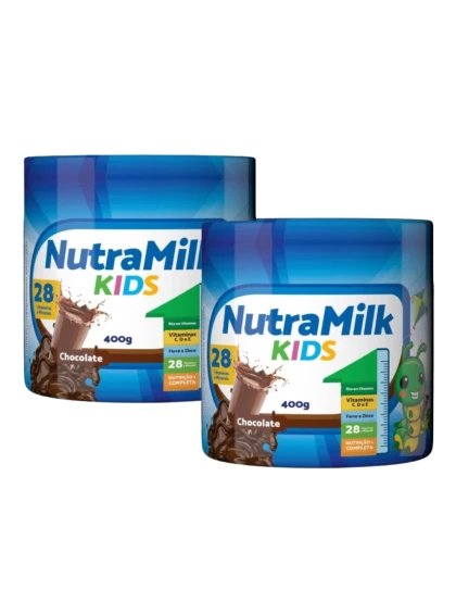 Nutra Milk Kids Kit 2 Unidades Complemento Alimentar Infantil 800g - Chocolate