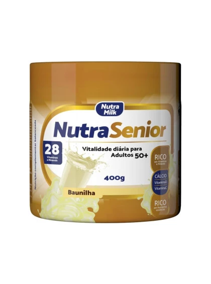 Nutra Senior Adulto 50+ Kit 3 Unidades Complemento Alimentar 400g - Baunilha 