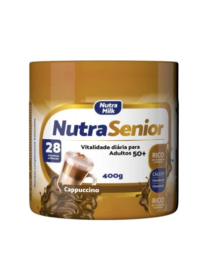 Nutra Senior Adulto 50+ Kit 3 Unidades Complemento Alimentar 400g - Cappuccino 