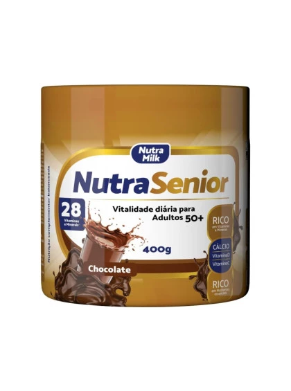 Nutra Senior Adulto 50+ Kit 3 Unidades Complemento Alimentar 400g - Chocolate