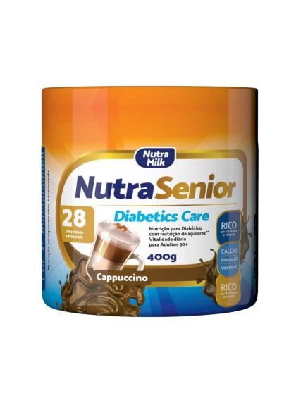 Nutra Senior Adulto 50+ Diabetics Care Zero Açucar 400g - Cappuccino