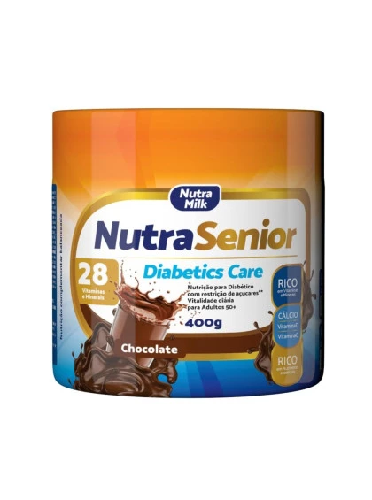 Nutra Senior Adulto 50+ Diabetics Care Zero Açucar 400g - Chocolate
