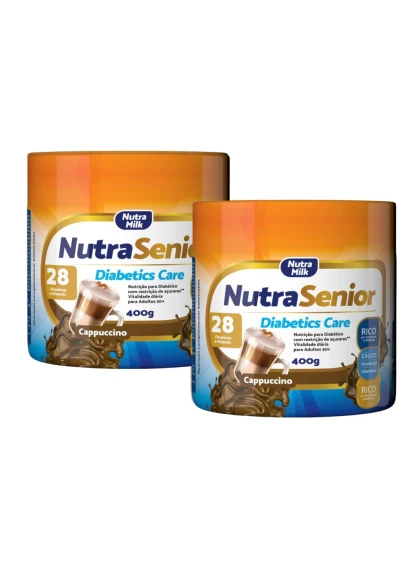 Nutra Senior Adulto 50+ Diabetics Care Zero Açucar 400g - Cappuccino