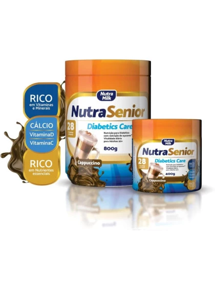 Nutra Senior Adulto 50+ Diabetics Care Zero Açucar 800g - Chocolate