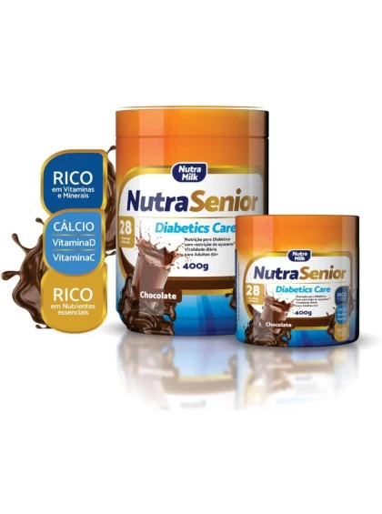 Nutra Senior Adulto 50+ Diabetics Care Zero Açucar 800g - Chocolate