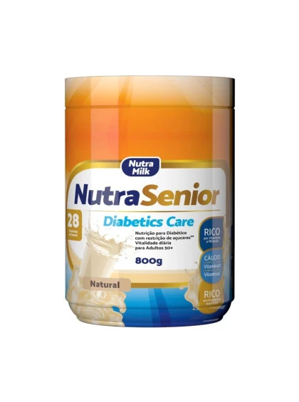 Nutra Senior Adulto 50+ Diabetics Care Zero Açucar 800g - Chocolate
