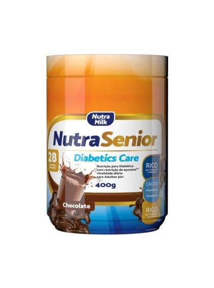 Nutra Senior Adulto 50+ Diabetics Care Zero Açucar 800g - Chocolate
