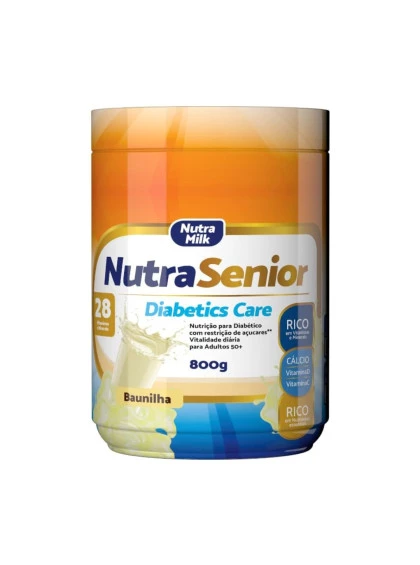 Nutra Senior Adulto 50+ Diabetics Care Zero Açucar 800g - Chocolate