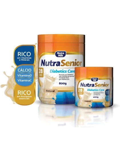 Nutra Senior Adulto 50+ Diabetics Care Zero Açucar 800g - Chocolate