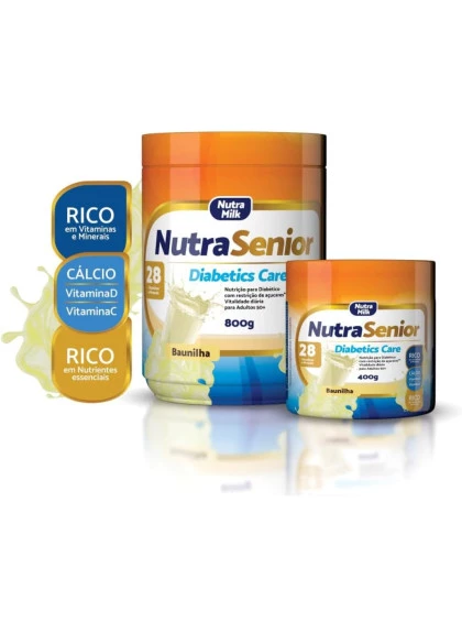 Nutra Senior Adulto 50+ Diabetics Care Zero Açucar 800g - Chocolate