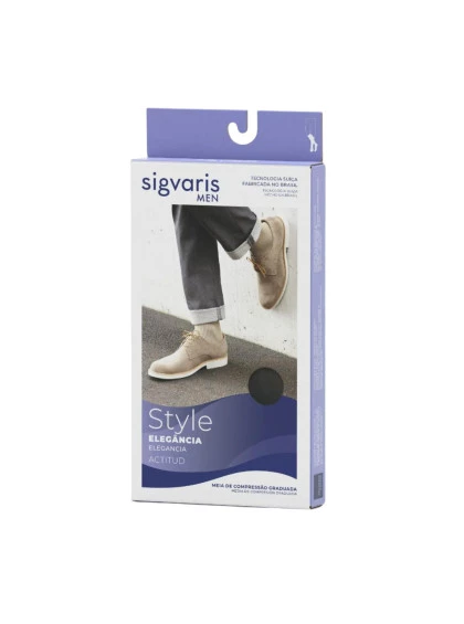 Meia de Compressão 3/4 Sigvaris Actitud 15-20 mmHg Marrom P