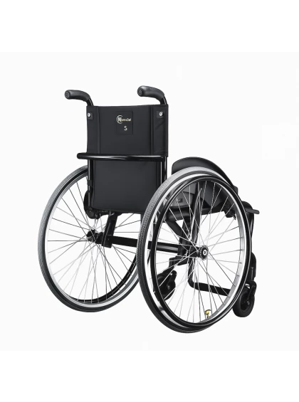 Cadeira de Rodas Monobloco em Alumínio New One - Smart - Preto - 44x44x38