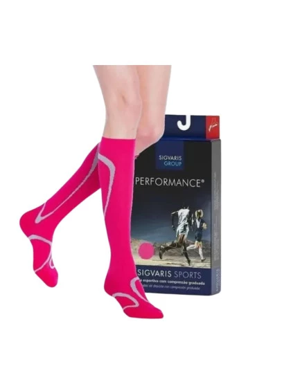 Meia Esportiva Performance 20/30mmHg AD Panturrilha Rosa Sigvaris M3