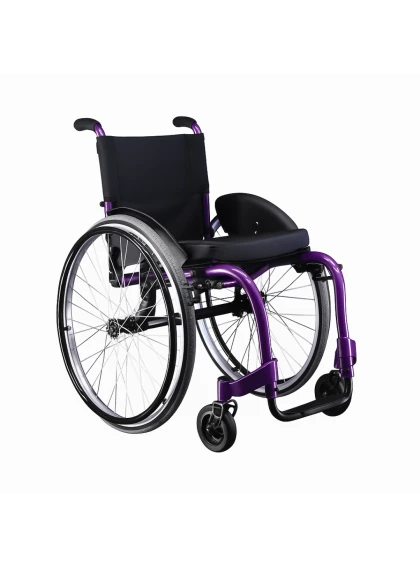 Cadeira de Rodas Monobloco em Alumínio New One - Smart - Roxo - 42x42x38 cm
