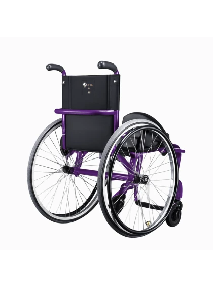Cadeira de Rodas Monobloco em Alumínio New One - Smart - Roxo - 42x42x38 cm