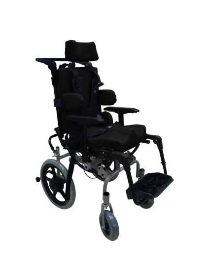 Carrinho Linha Postural T1 Grafite com Estofado Preto 42/45/50 Ortobras