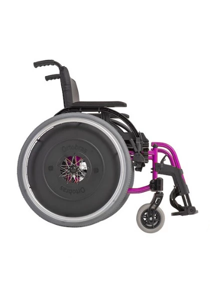 Cadeira de Rodas K3 Alumínio Pés Removíveis 42cm Rosa Pink Ortobras