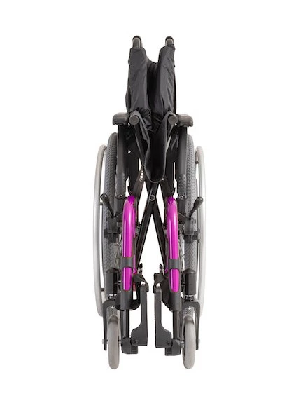 Cadeira de Rodas K3 Alumínio Pés Removíveis 42cm Rosa Pink Ortobras