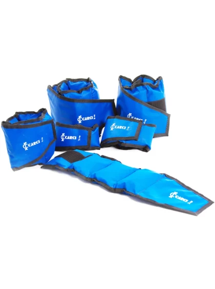 Tornozeleira Com Velcro 0,5kg na cor azul da marca Carci