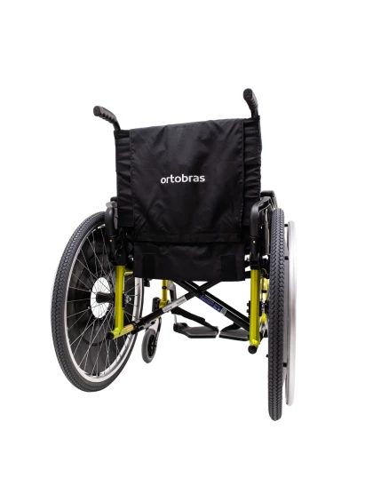Cadeira de Rodas K3 Alumínio Pés Eleváveis 50cm Amarelo Fluor Ortobras