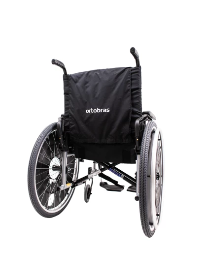 Cadeira de Rodas K3 Alumínio Pés Removíveis 46cm Prata Ortobras