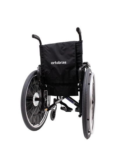 Cadeira de Rodas K3 Alumínio Pés Removíveis 38cm Preto Ortobras