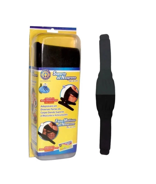 Faixa Multiuso Neoprene Preta Ortho Pauher