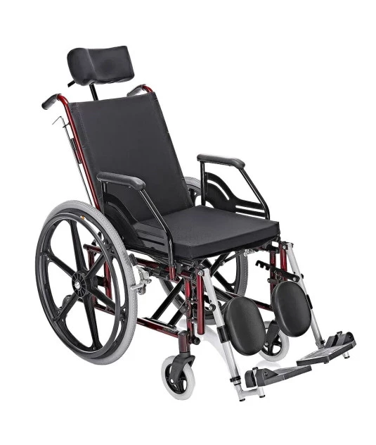 Cadeira de Rodas Reclinável Tetra Prolife Vinho 44cm