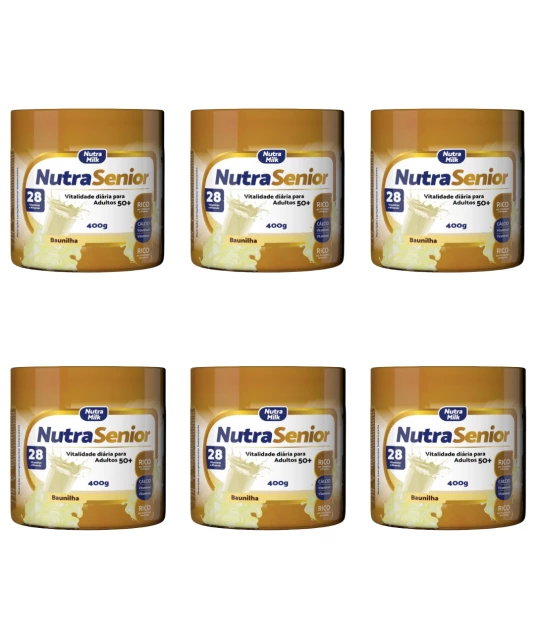 Nutra Senior Adulto 50+ Kit 6 Unidades Complemento Alimentar 400g 