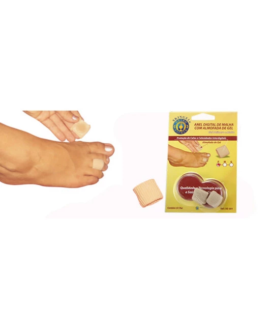 Anel Digital de Malha e Almofada de Gel P Ortho Pauher