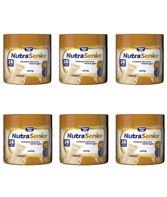 Nutra Senior Adulto 50+ Kit 6 Unidades Complemento Alimentar 400g - Sem Sabor