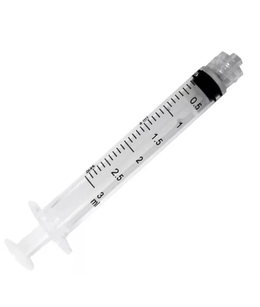 Seringa Descartável S/ Agulha Luer Lock 3ml SR - 100 unidades