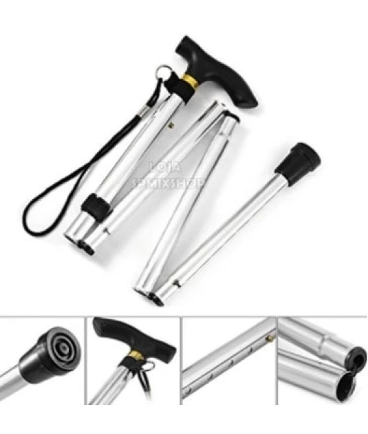 Bengala Aluminio Dobravel Prata Co-Partiner