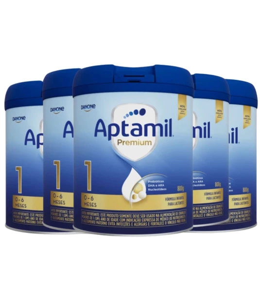 Aptamil Premium 1 Lata 800g - 6 Unidades Danone & E-book