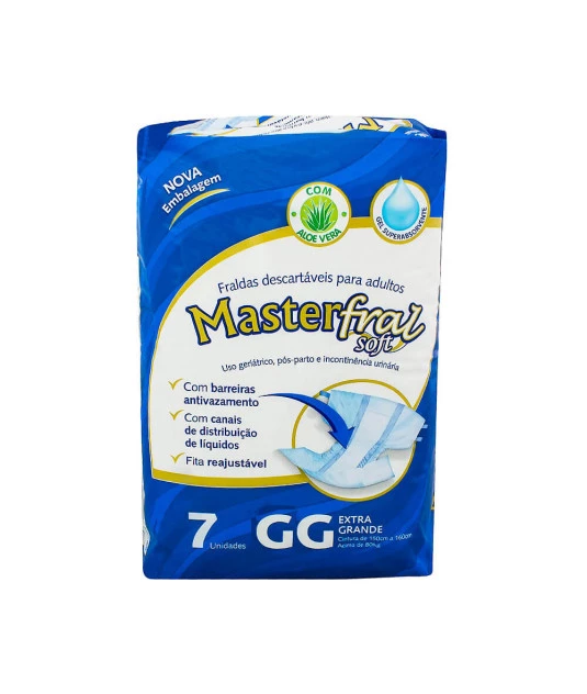 Fralda Descartável Adulto Masterfral com 07 GG Master Fral