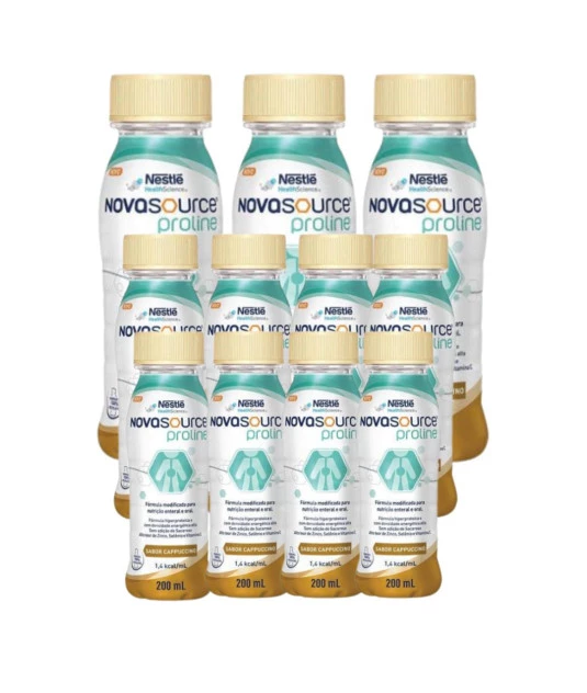 Kit 3 Novasource Proline 200ml Cappuccino Nestle + E-book