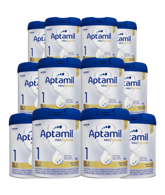 Aptamil 1 Profutura 800g Danone - Kit 12 unidades & E-book