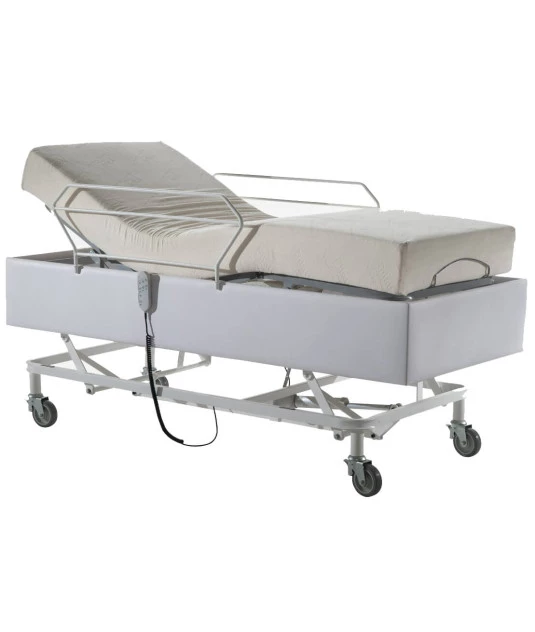 Cama Fawler Elétrica Pilati Comfort Lateral de Madeira com Colchão e Altura Regulável