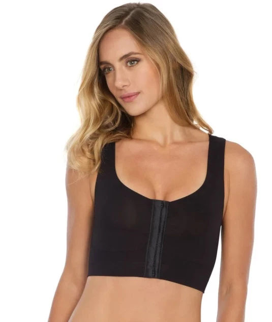 Soutien Pós Cirúrgico com fecho anterior Top Control Preto da marca Plié