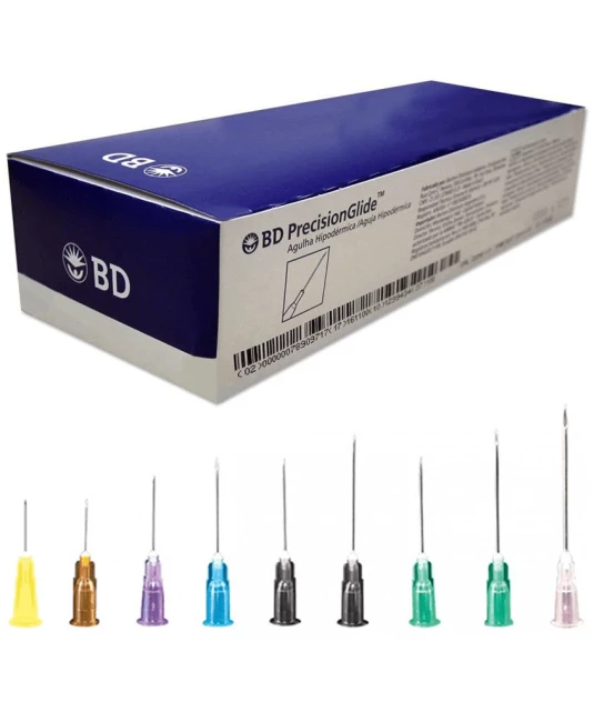 Agulha Descartável 25x7 Unidade BD - 100 unidades 
