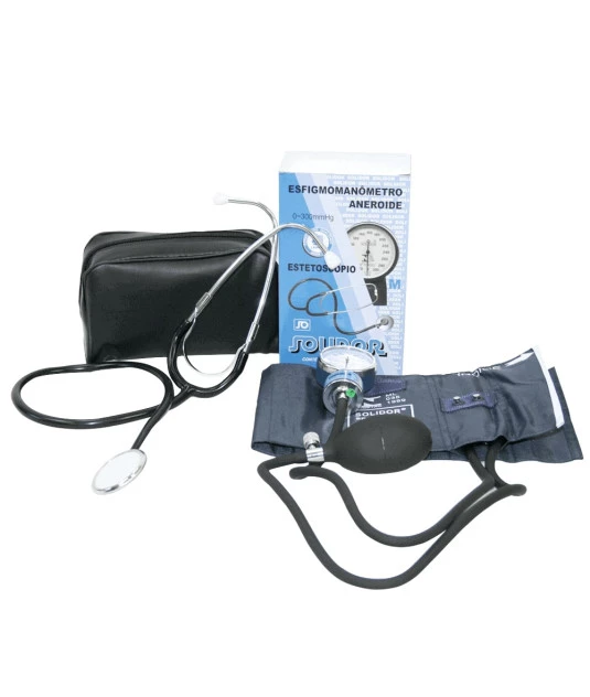 Aparelho de Pressão Solidor Adulto Fecho Metal Nylon com Esteto