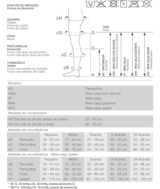 Meia de Compressão 3/4 Venosan Legline 20-30 mmHg Olinda