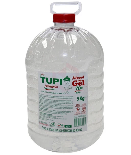 Álcool Gel 5 kg Tupi