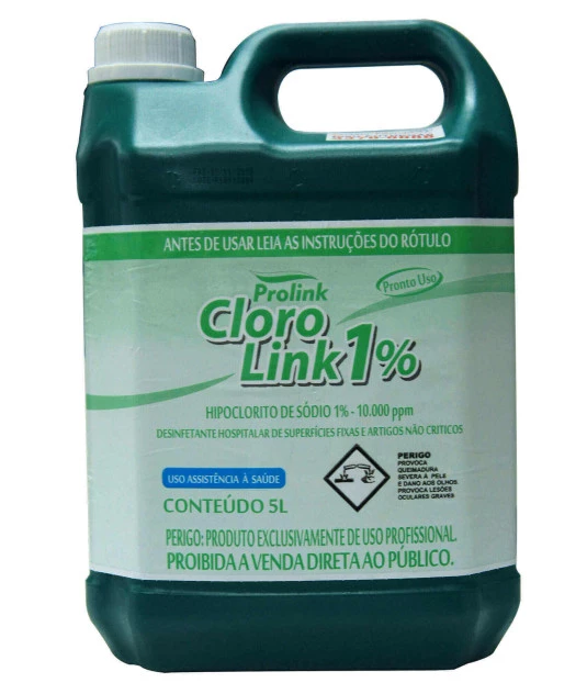 Hipoclorito de Sódio Cloro-Link 1% 5l Prolink