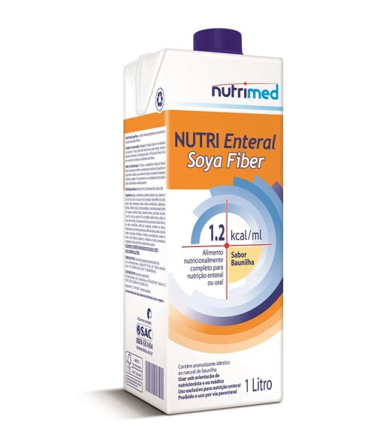 Caixa mais detalha de Nutri Enteral Soya Fiber 1.2Kcal 1000ml TP Danone