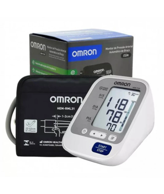 Aparelho de Pressão Omron Adulto Digital Automático de Braço Elite HEM-7130