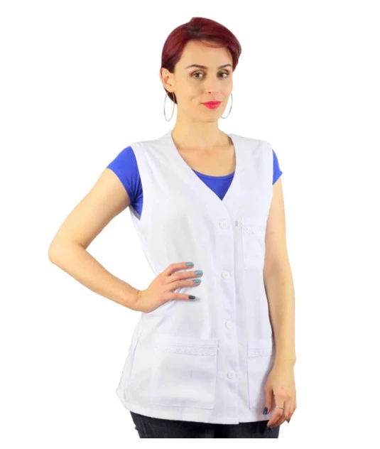 Jaleco Feminino Cavado C/ Lese Gabardine Namaste