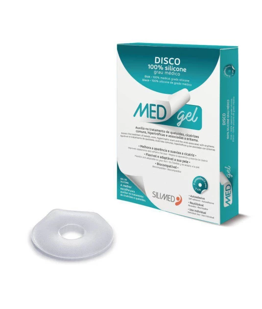 Medgel Disco 7cm Silicone Cicatrizante e Queloides com 2 SilimedMedgel Disco 7cm Silicone Cicatrizante e Queloides com 2 Silimed